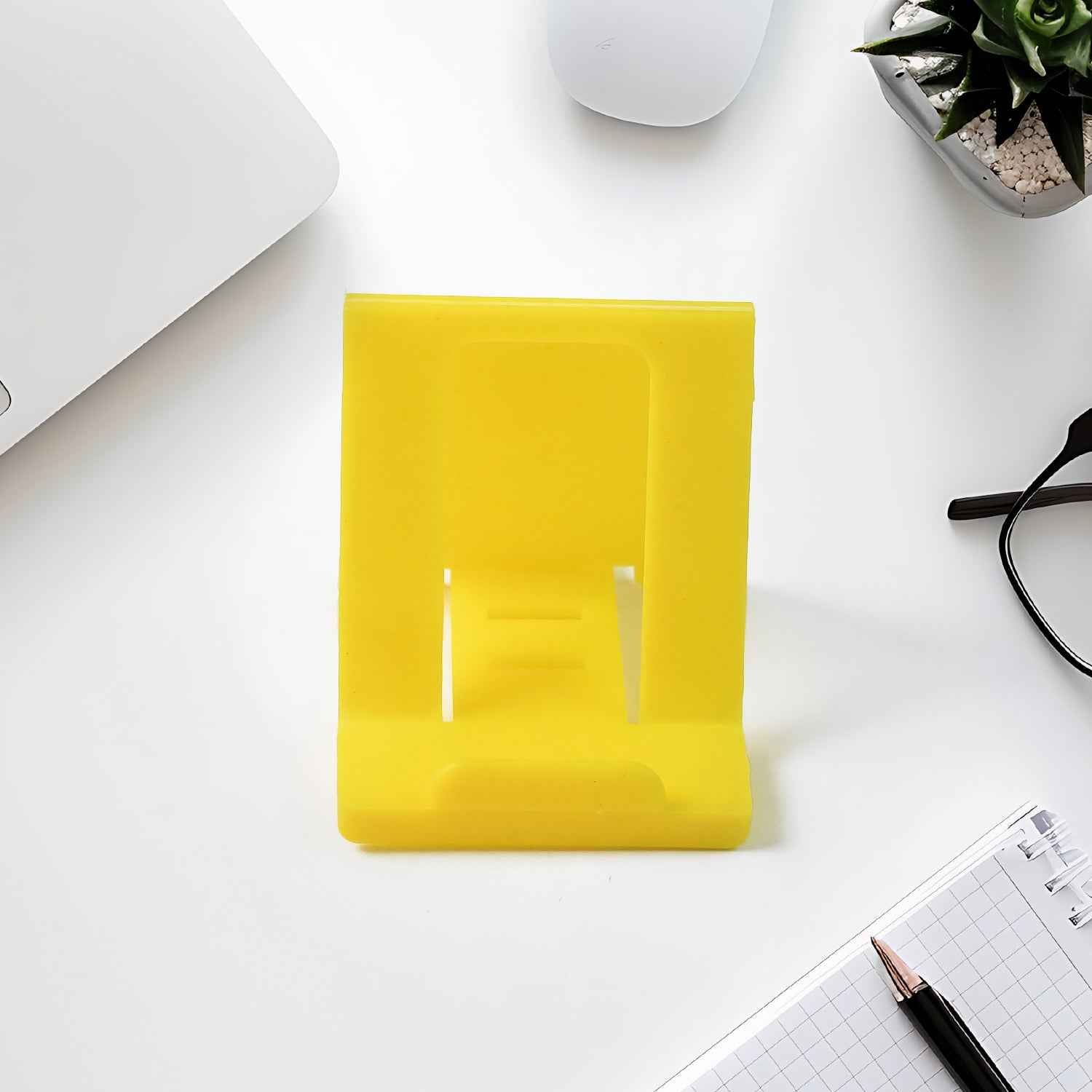 Adjustable Foldable Plastic Mobile Phone Stand (1 Pc  Mix Color)
