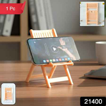 Mini Chair Shape Mobile Stand Holder (1 Pc  Peach Color)