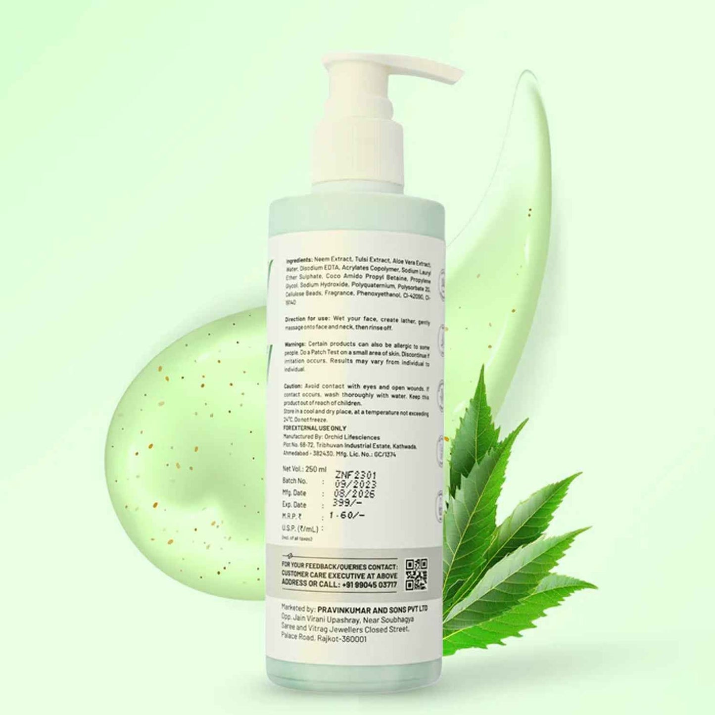 Zequz Neem  Tulsi Face Wash - (1 Pc  250 Ml)