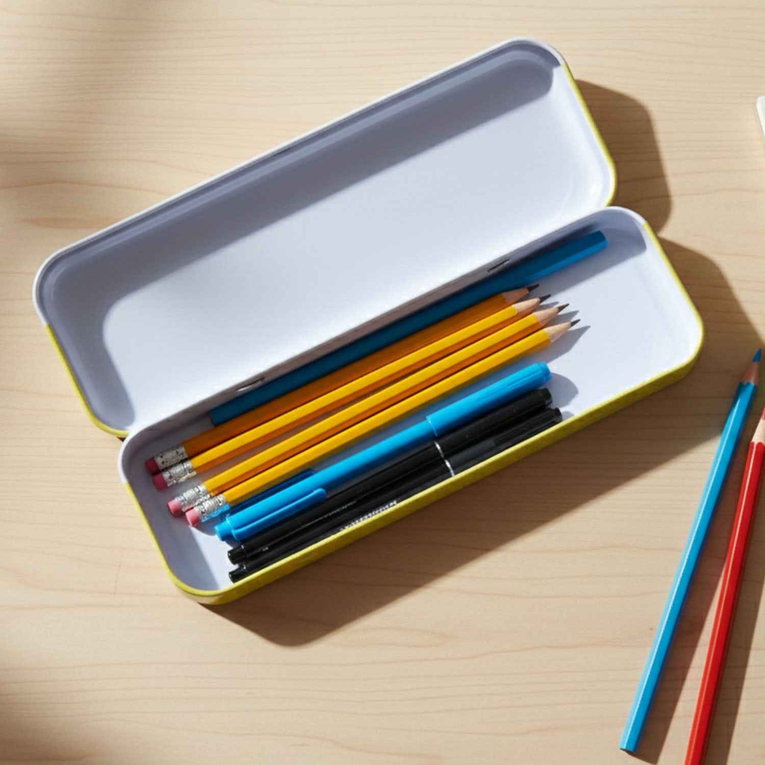 Premium Cartoon Printed Pencil Box Stationery Set (1 Pc)