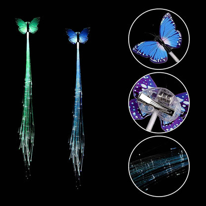 Led Butterfly Hair Braid Clip (Mix Color 1 Pc)