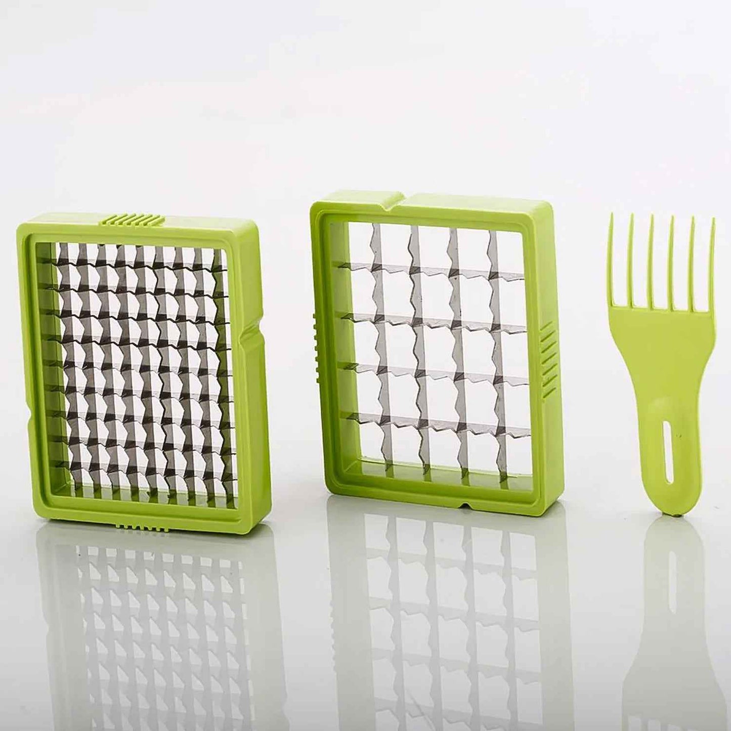 2 In 1 Potato Chipser  Slicer French Fries Maker Finger Chips  Plastic  Two Blades Finger Chips Cutter For Kitchen Accessoryvegetable Fruit Slicer (1 Pc)
