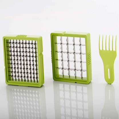 2 In 1 Potato Chipser  Slicer French Fries Maker Finger Chips  Plastic  Two Blades Finger Chips Cutter For Kitchen Accessoryvegetable Fruit Slicer (1 Pc)