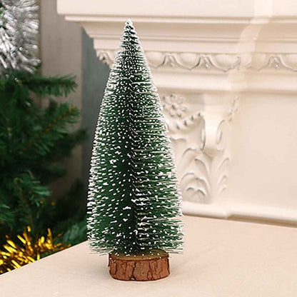 Mini Artificial Christmas Tree With Snow Effect (1 Pc)