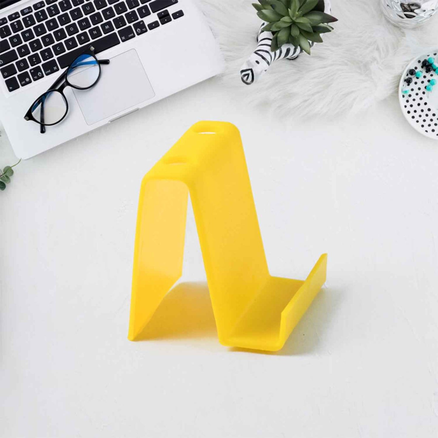 Multifunctional Plastic Mobile Phone Stand  Pen Holder (1 Pc  Mix Color)