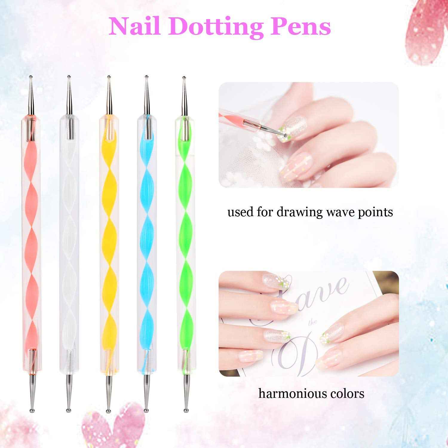 6020 Nail Art Point Pen And Set Used By Womens And Ladies For Their Fashion Purposes.
