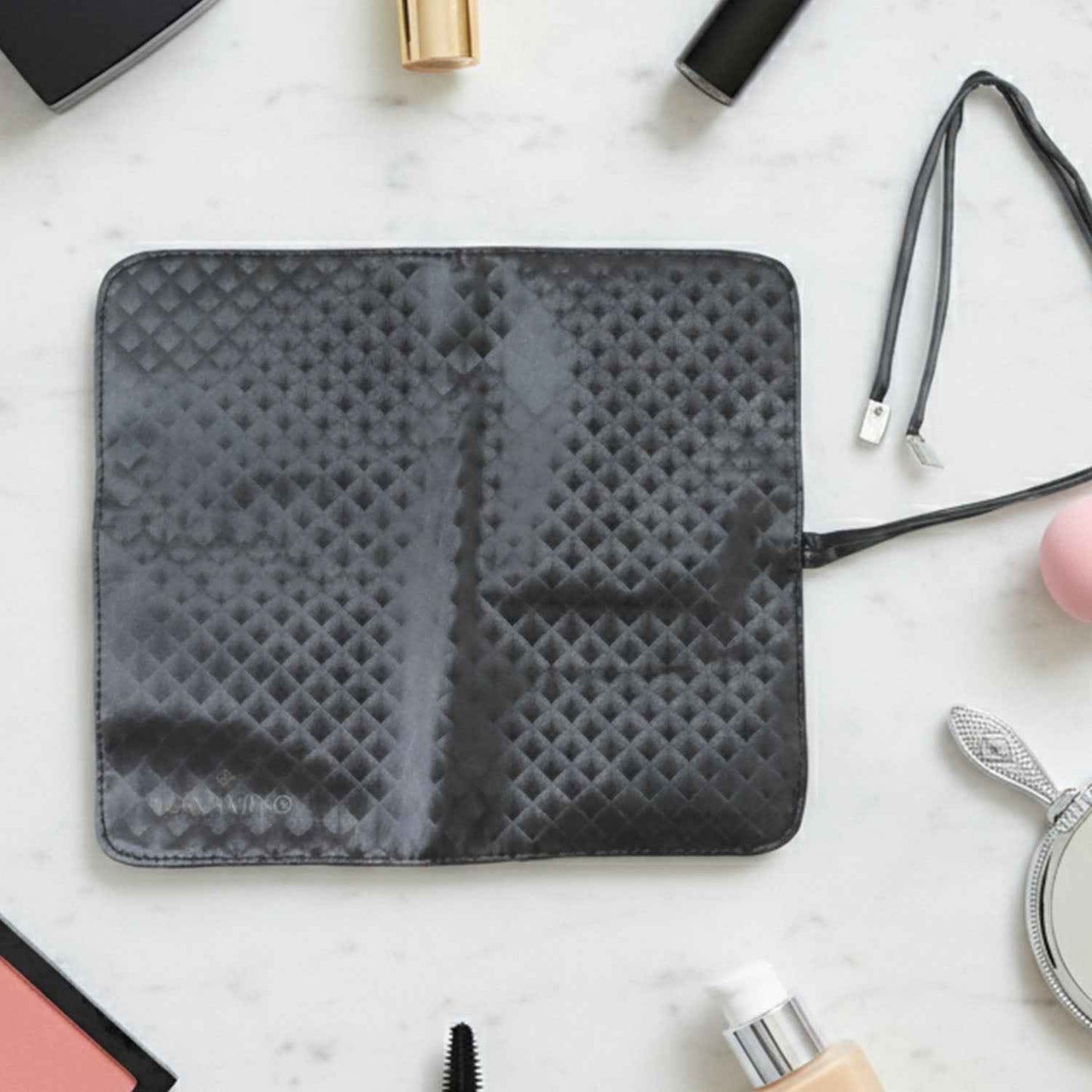 Premium Foldable Makeup Brush Organizer Bag (1 Pc)