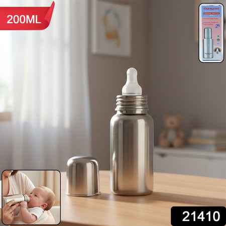 Stainless Steel Baby Feeding Bottle 200ml