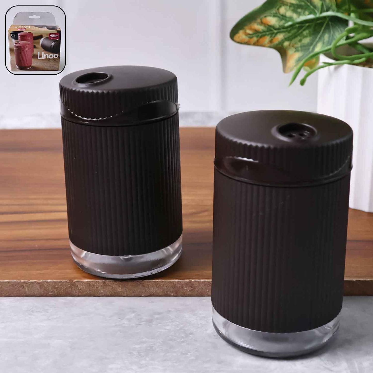 Supermom Linoo Salt  Pepper Dispenser Set (2 Pc)