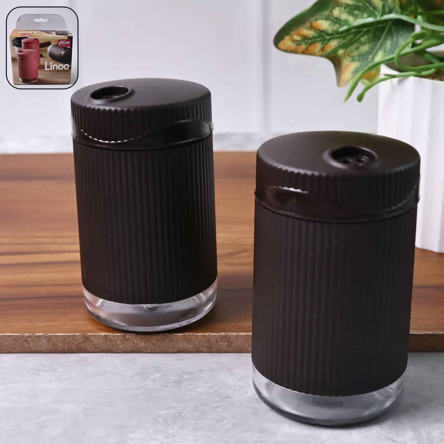 Supermom Linoo Salt  Pepper Dispenser Set (2 Pc)