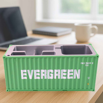 Container-style Multi-compartment Desk Organizer (1 Pc)