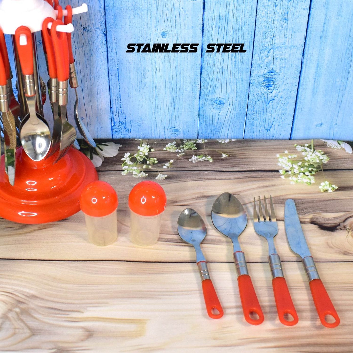 Luxury Cutlery Set For Dining Table Stainless Steel 26-piece Set With Stand (1 Set - Best Deals at BeSh Deals®