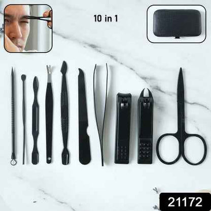 10 In 1 Professional Manicure Pedicure Grooming Kit