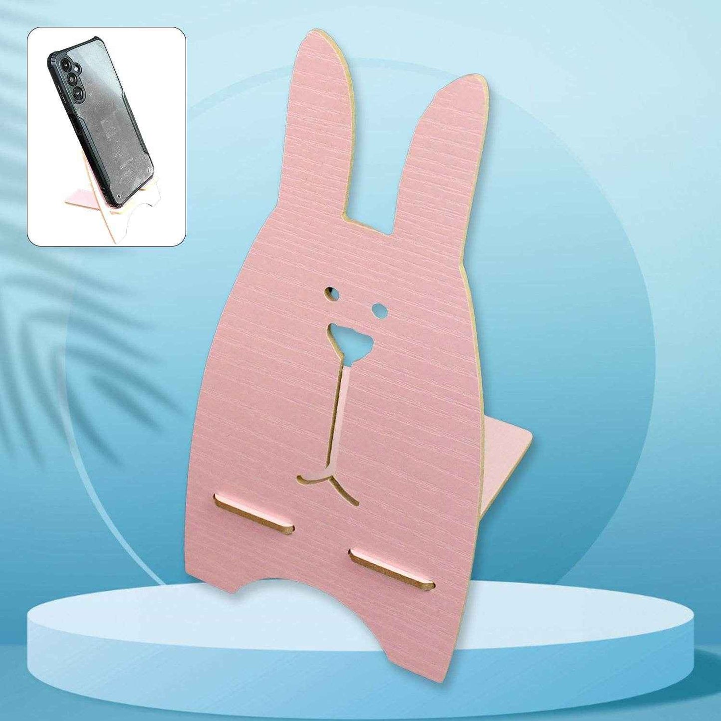 Wooden Cute Lovely Rabbit Design Mobile Stand (1 Pc) - Best Deals at BeSh Deals®