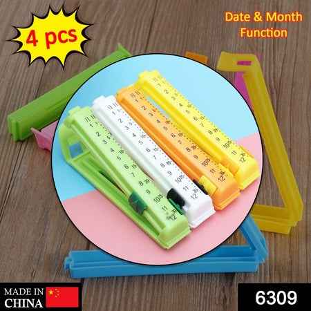 6309 4 Pc Food Sealing Clip Used For Sealing Of Packed Food Stuffs And Items To Prevent Them From Contamination.
