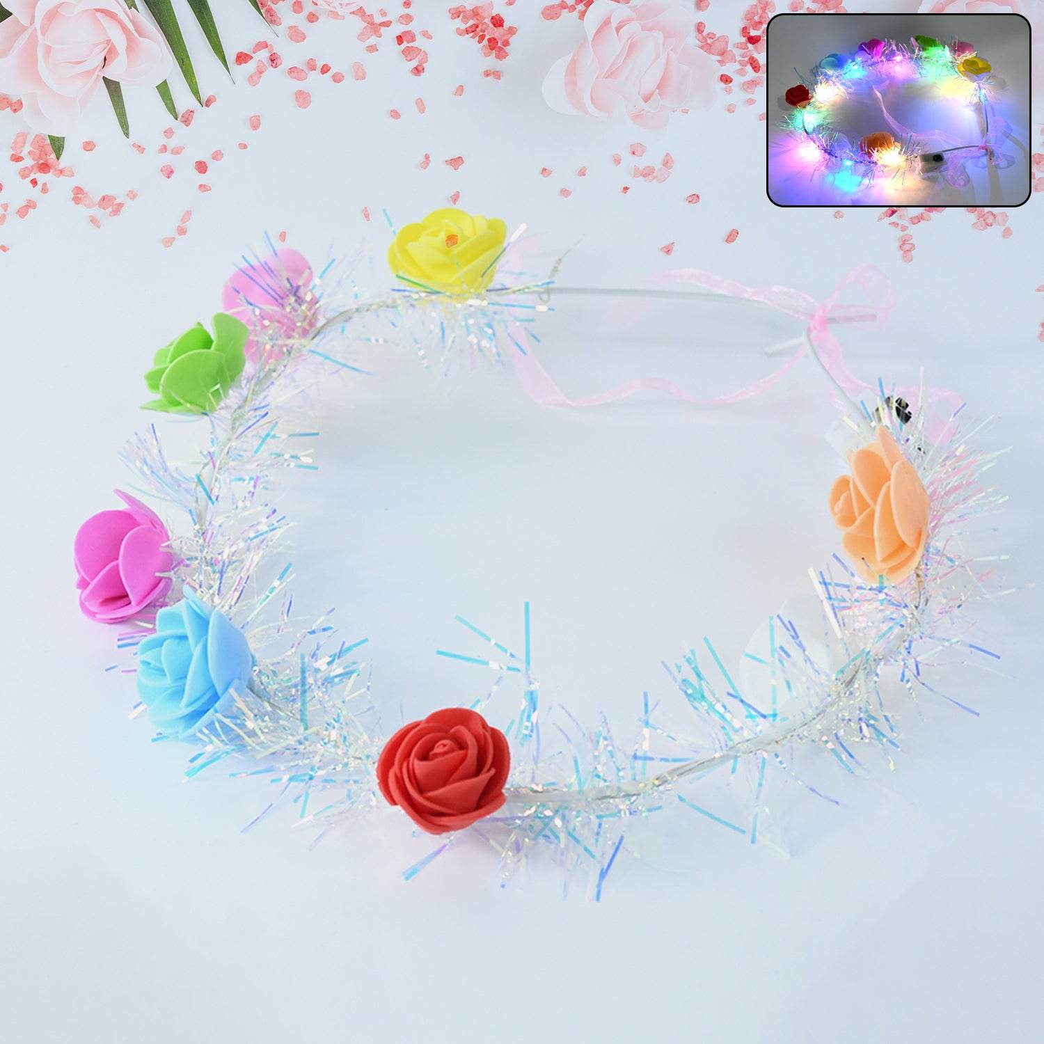 Led Flower Crown Headband  Multicolor Light-up (1 Pc) - Best Deals at BeSh Deals®