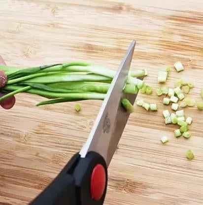 Kitchen Knife Set With Wooden Block And Scissors (5 Pcs Black)