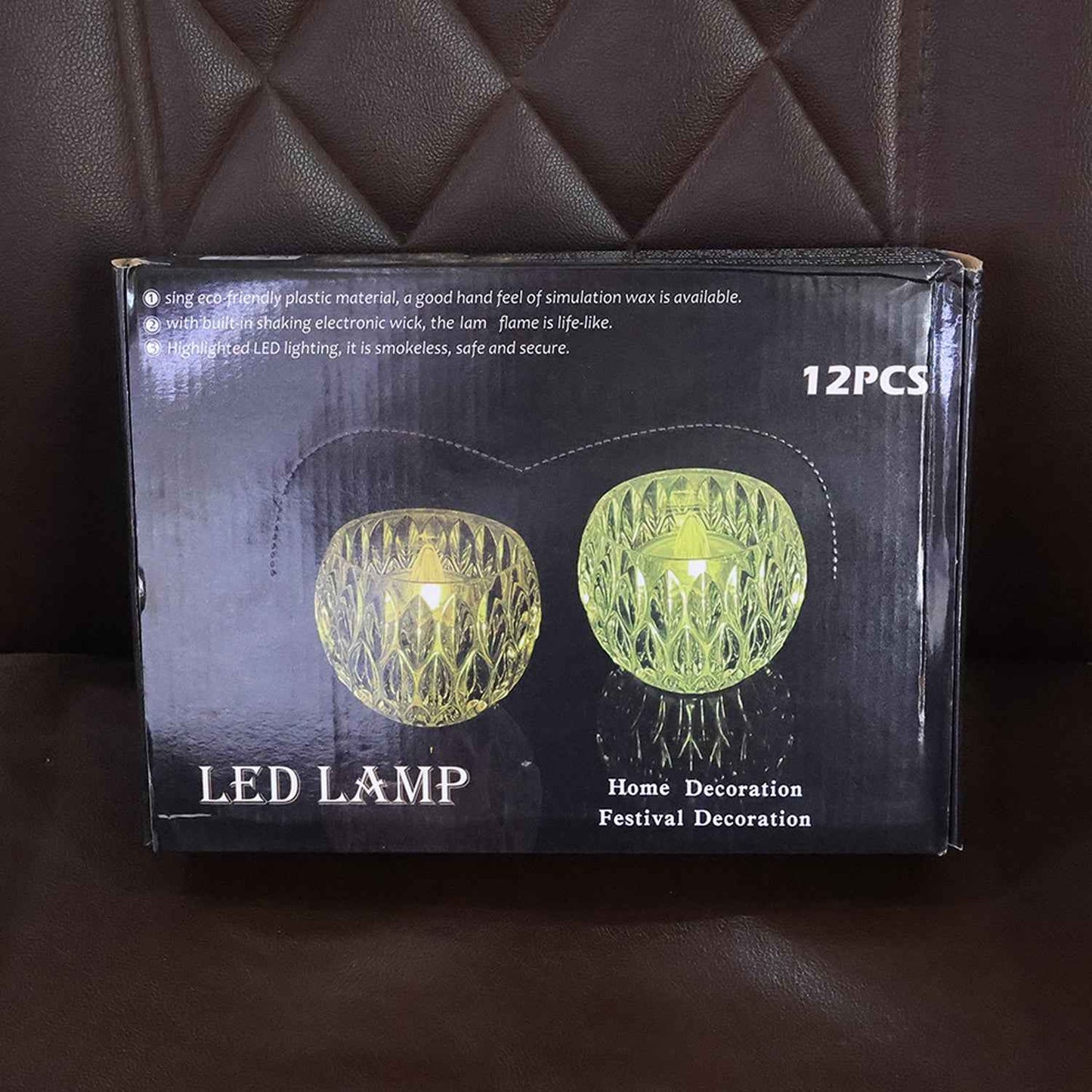 Set Of 12 Crystal Style Led Decorative Lamps  Candle