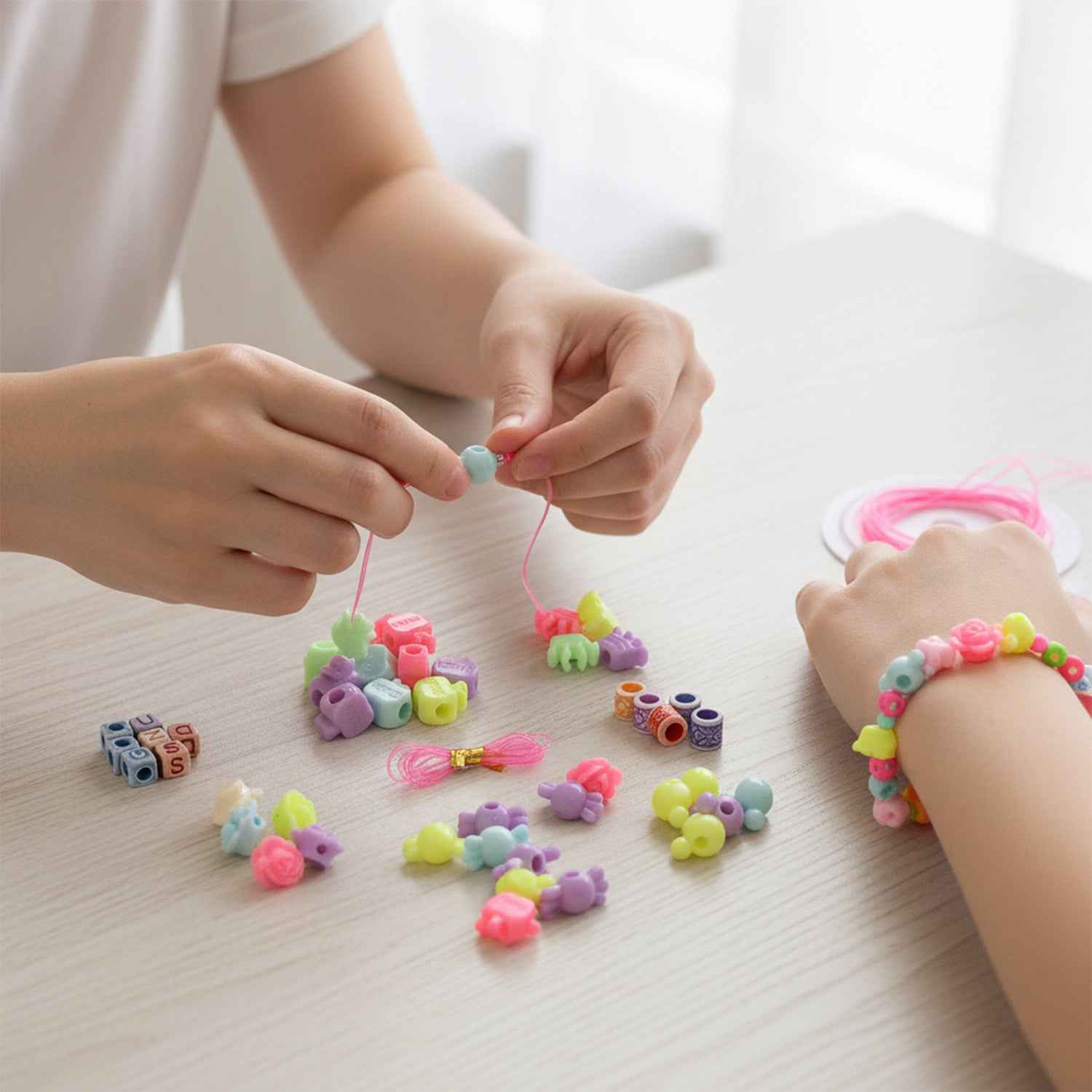 Diy Kids Beading  Jewelry Making Craft Kit (1 Set)