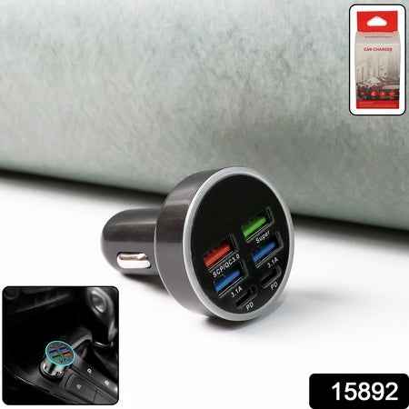 Multi-port Fast Car Charger For 12v24v Vehicles  4-usb Smart Adapter