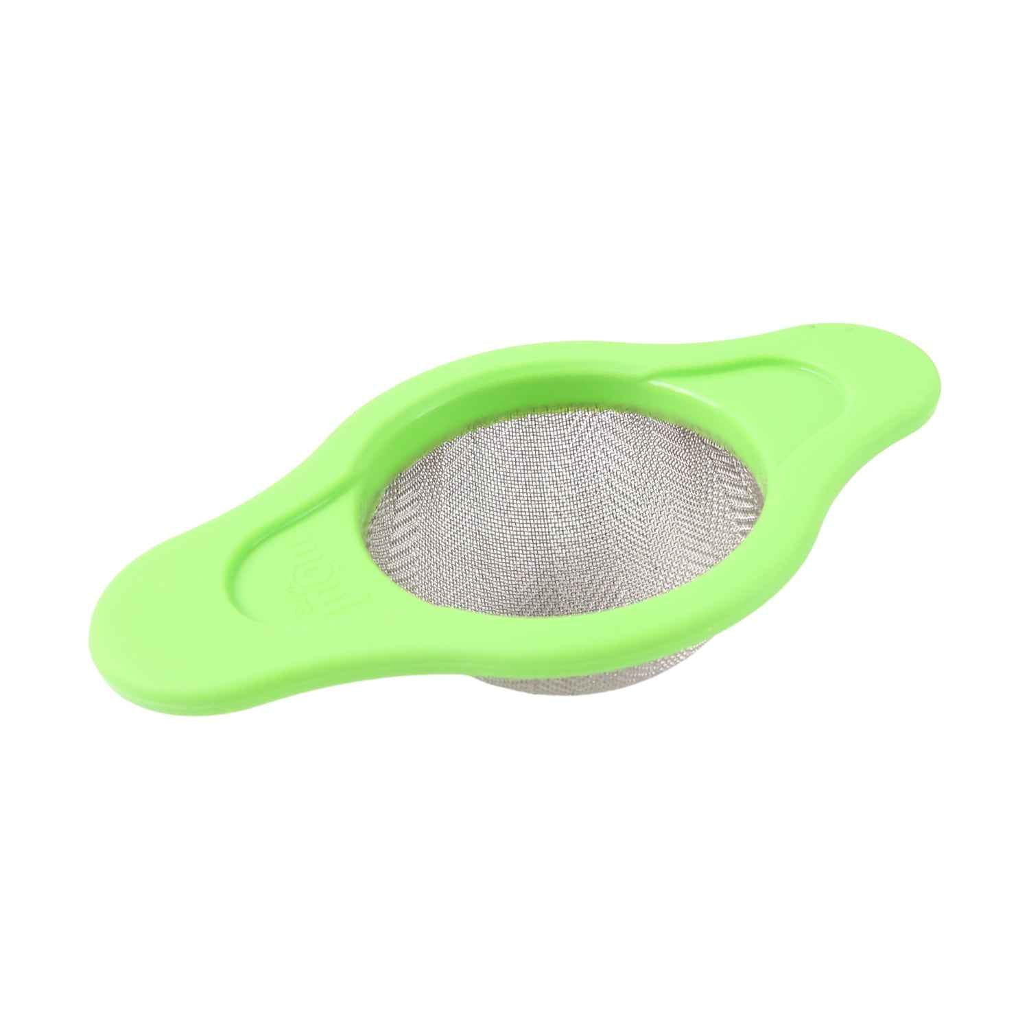 Stainless Steel Mesh Strainer With Dual Handle Plastic Frame (1 Pc)