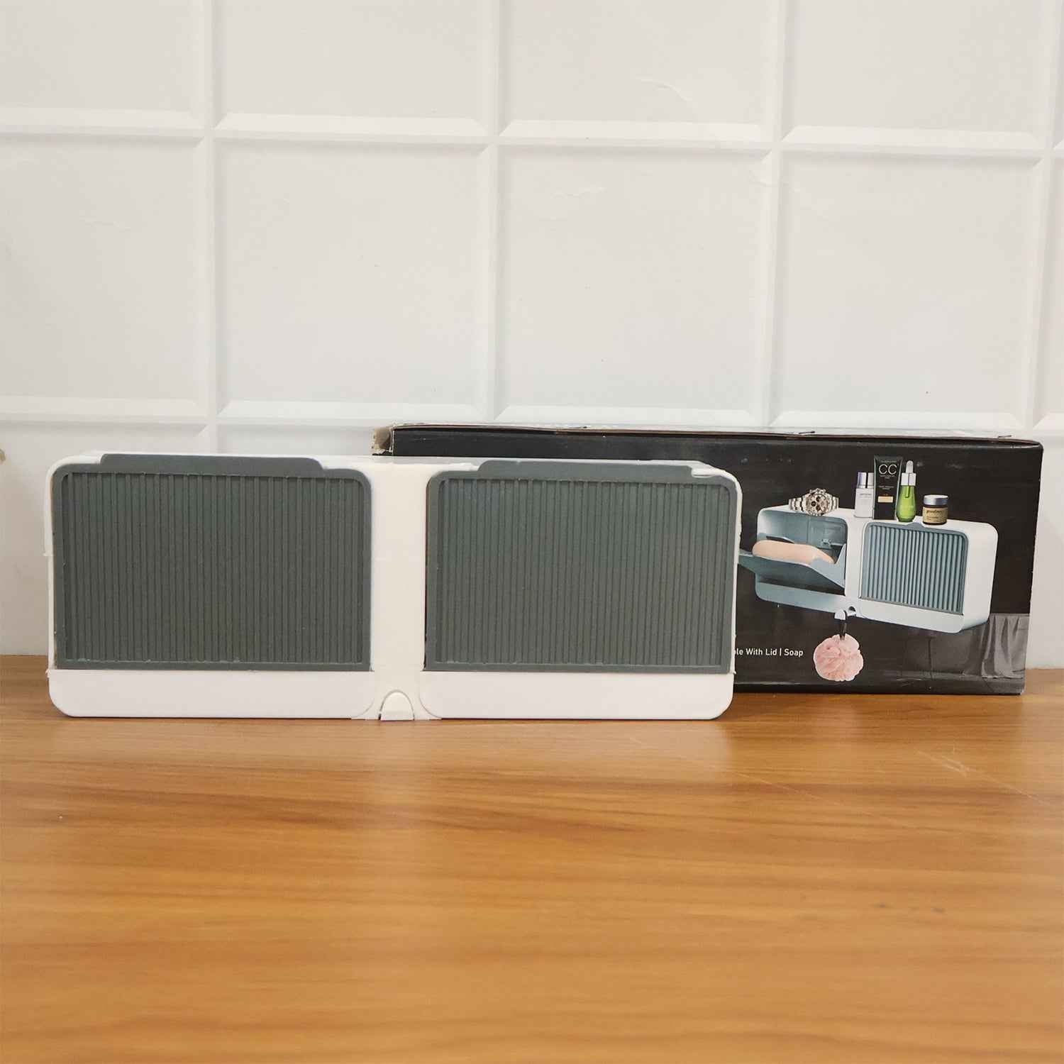 Wall Mounted 4-compartment Bathroom Storage  Soap Holder