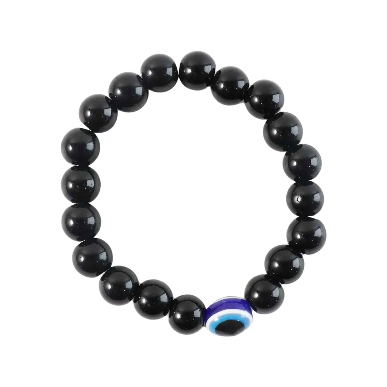Elegant Dual-tone Crystal Beaded Stretch Bracelet (1 Pc)