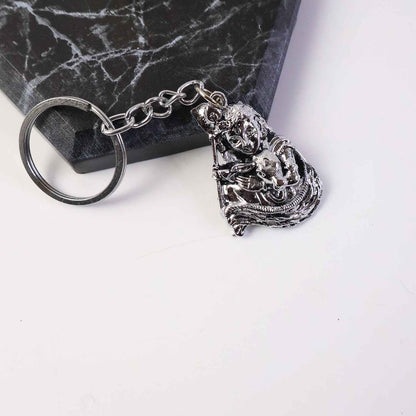 Premium Silver-finish Metal Keychain (1 Pc)