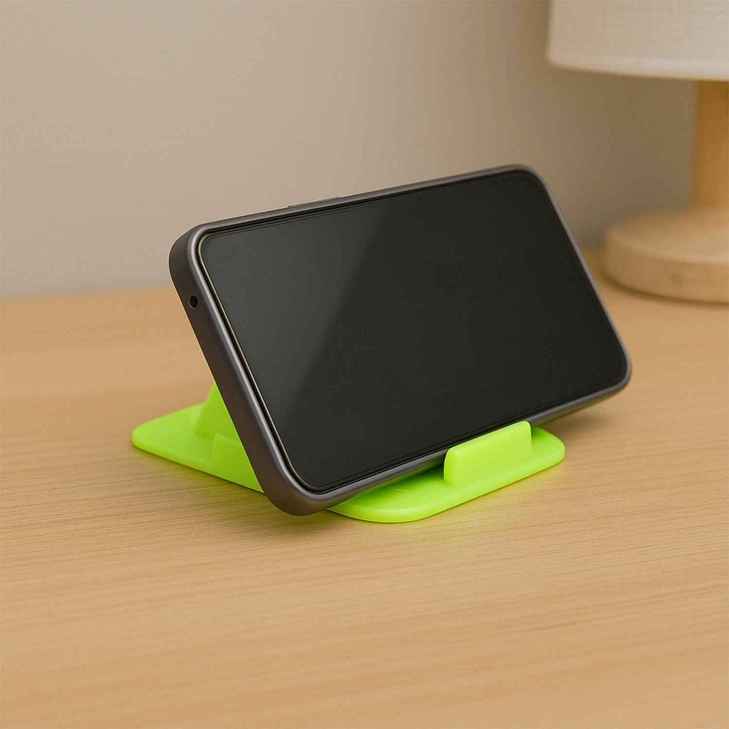 Virgin Mobile Accessories Universal Portable Four-sided Pyramid Shape Desktop Table Mobile Holder Stand (1 Pc)
