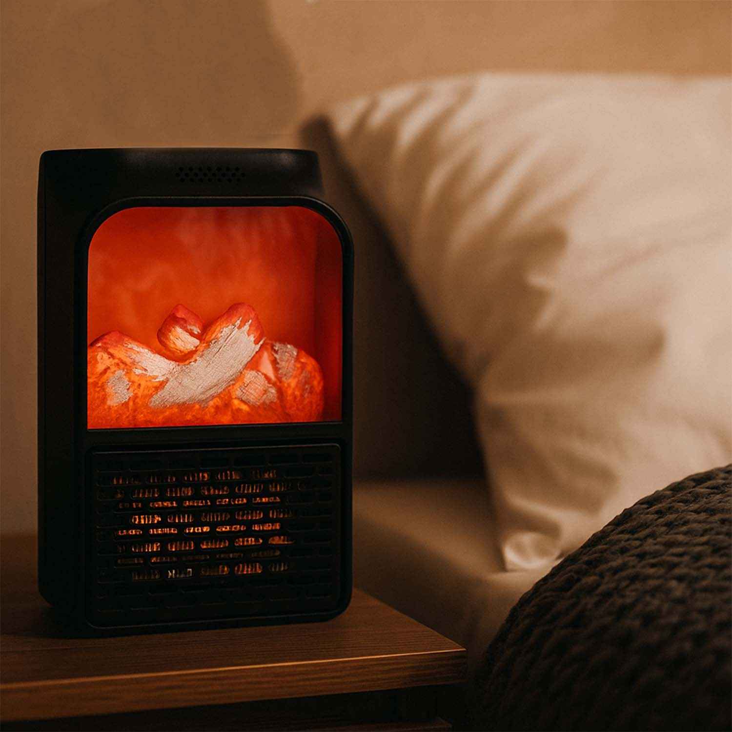 Portable Electric Fireplace Lamp Led Flame Heater (900w  1 Pc)