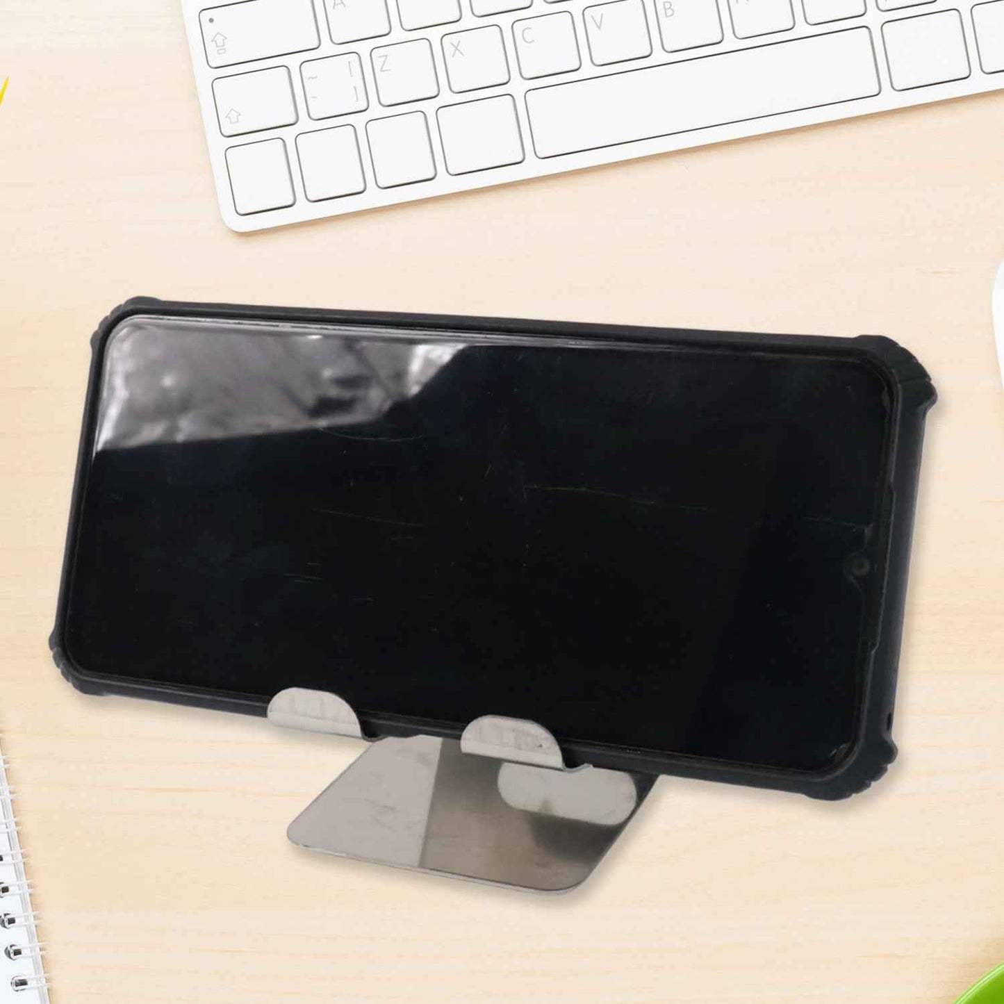Stainless Steel Universal Mobile  Tablet Stand Holder - (1 Pc)