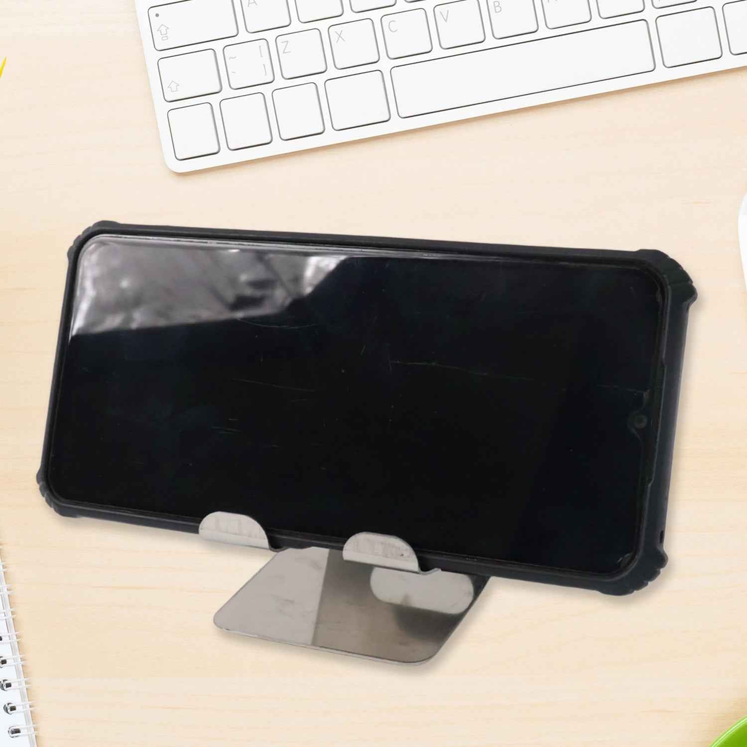 Stainless Steel Universal Mobile  Tablet Stand Holder - (1 Pc)