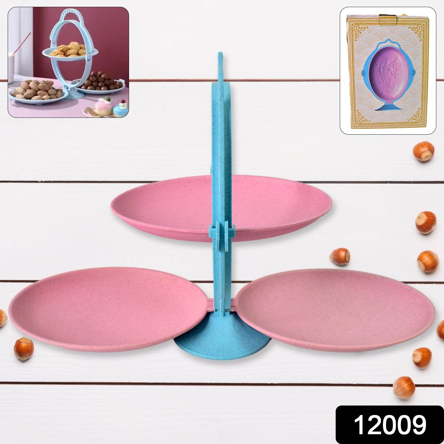 Foldable Fruit Plate Candy Dish  Multi Use Mirror Shape Dried Fruit Tray (1 Set) - by BeSh Deals® - Best Deals at BeSh Deals®