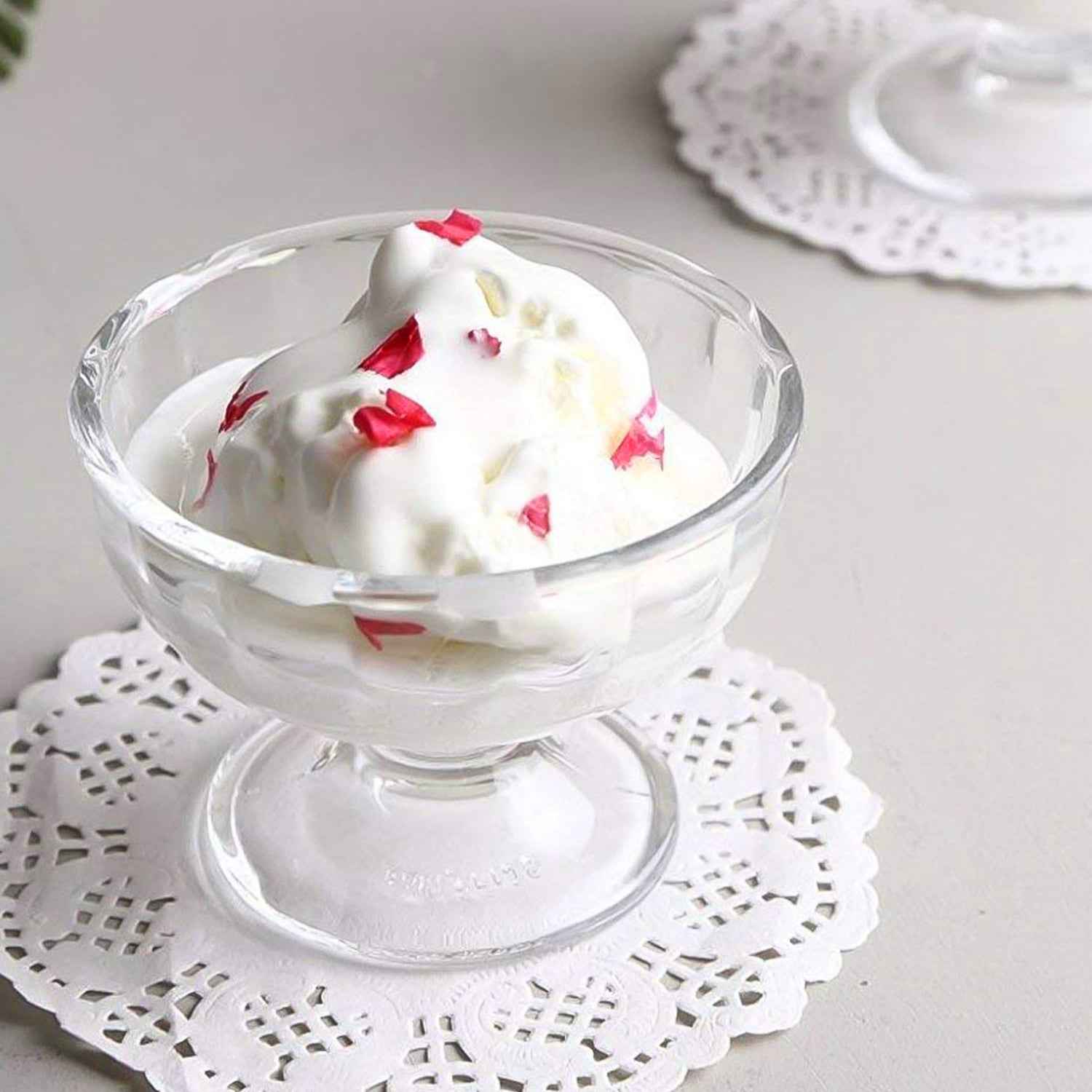 Premium Glass Ice Cream Dessert Bowl 6 Pc Set