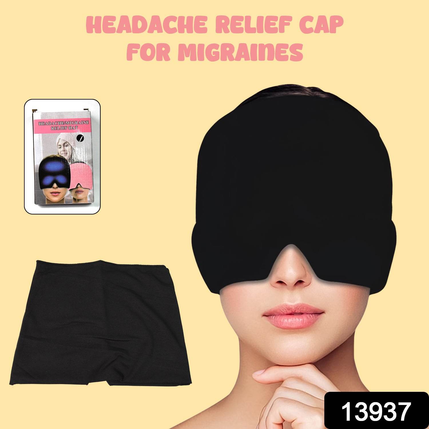 Headache Relief Hat Migraine Cap (1 Pc  Black Color) - Best Deals at BeSh Deals®