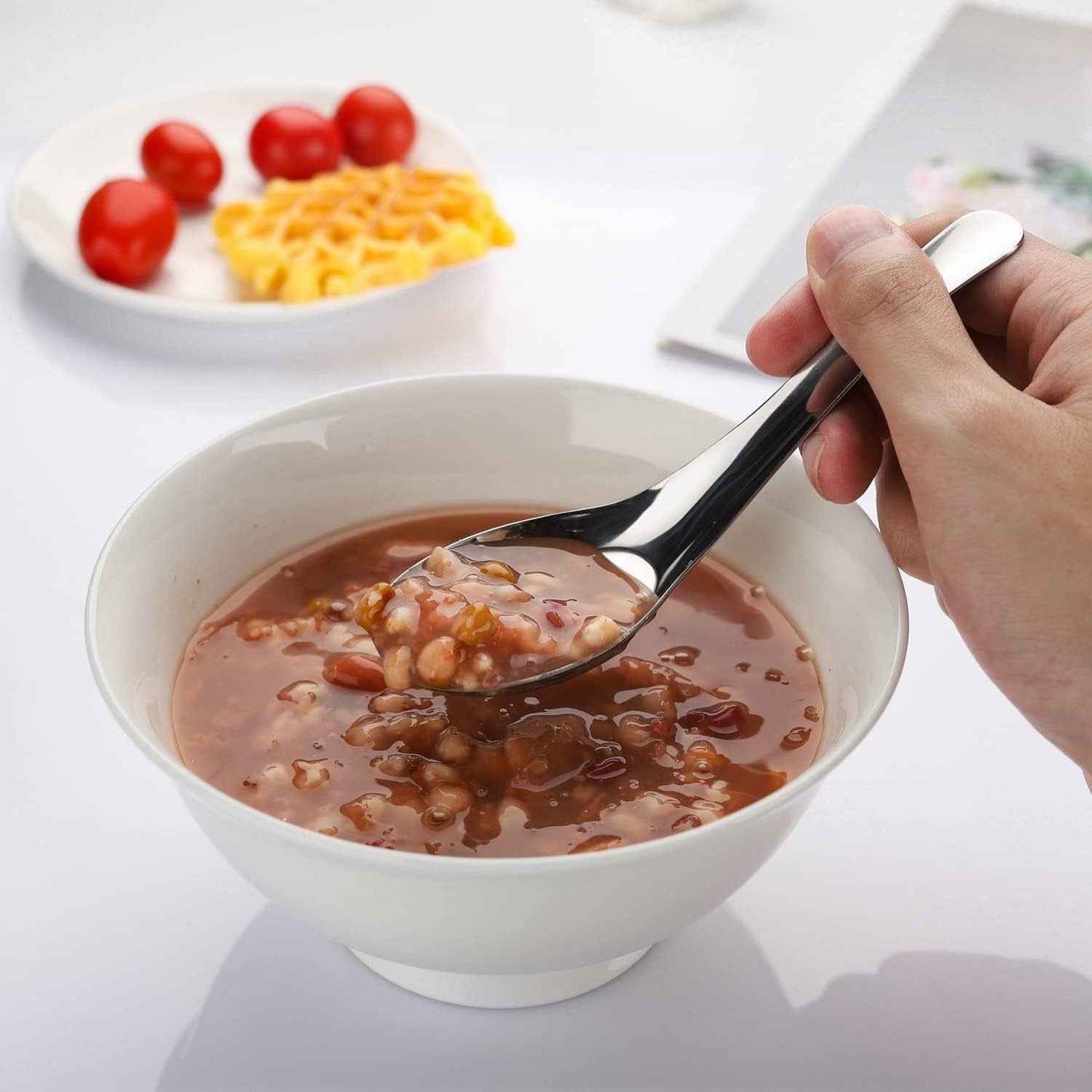 Apex Premium Stainless Steel Soup Spoon Set  6 Pieces