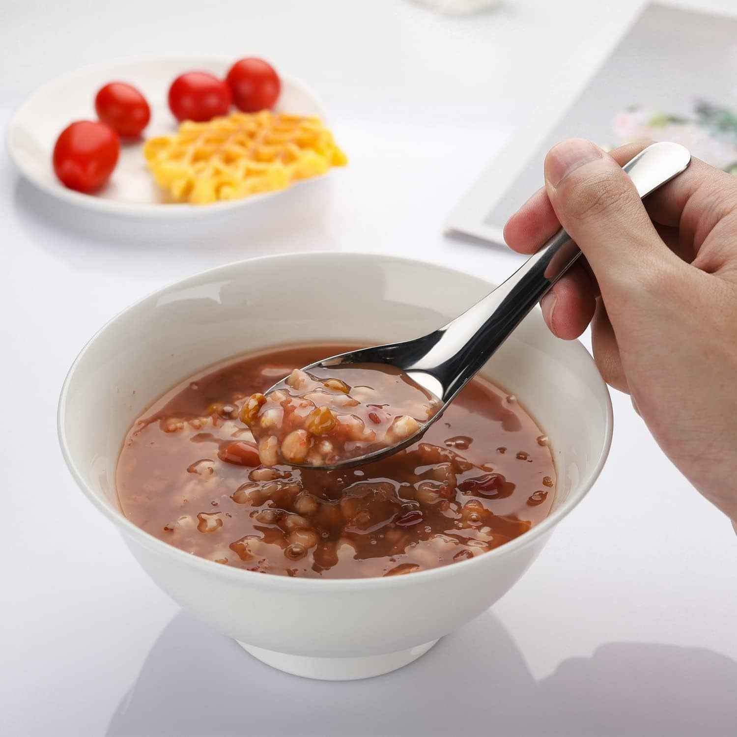 Apex Premium Stainless Steel Soup Spoon Set  6 Pieces