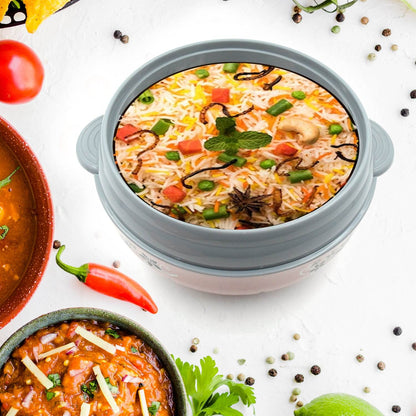 5788 High Quality Steel Casserole Box For Food Searving Inner Steel Insulated Casserole Hot Pot Flowers Printed Chapati Box For Roti Kitchen (Approx 4500 Ml) - Best Deals at BeSh Deals®