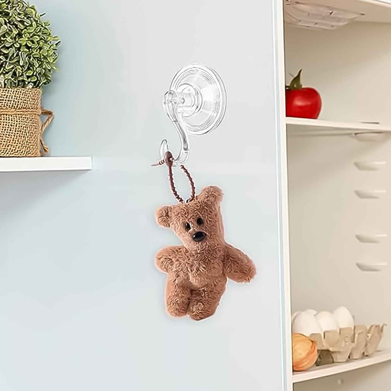 Plastic Suction Cup Hooks (4 Pcs Set)