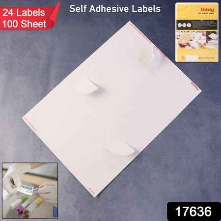 Oddy Self-adhesive Labels  A4 Sheets 24-up Per Sheet (100 Sheets 2400 Labels)