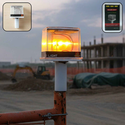 1200mah Solar Powered Led Warning Beacon Light (1 Pc)