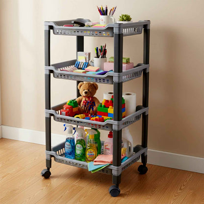 Apex 4 Layer Big Multipurpose Plastic Storage Rack - BeSh Deals®
