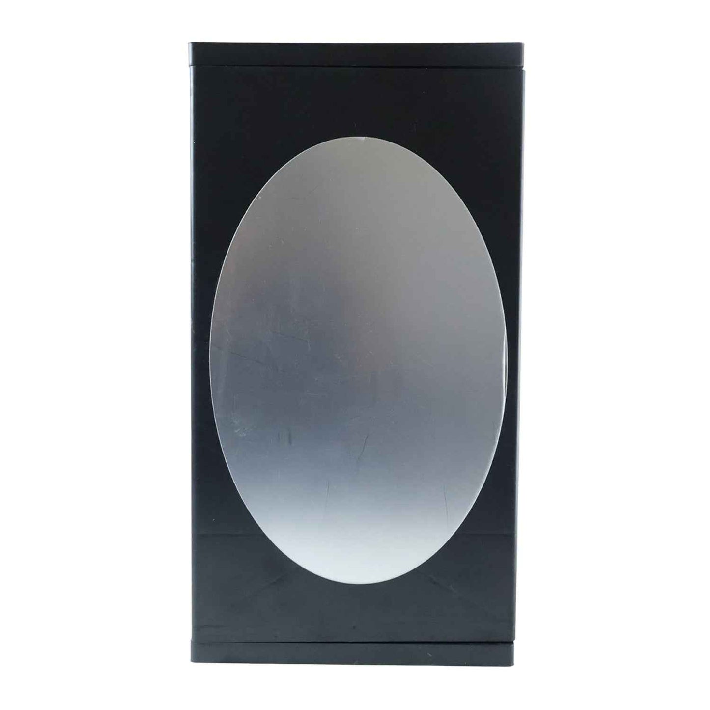 Wall Mounted Black Rotating Storage Cabinet Organizer (1 Pc 22x42 Cm)