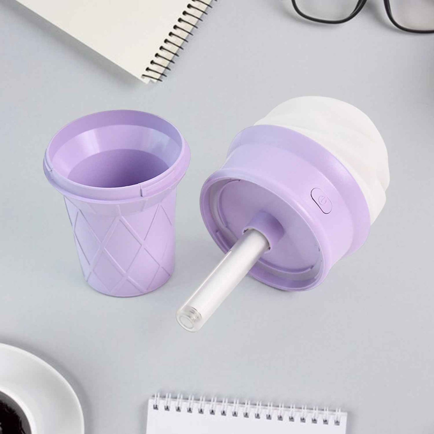 Ice Cream Cone Shape Air Freshener Humidifier (1pc  Purple )