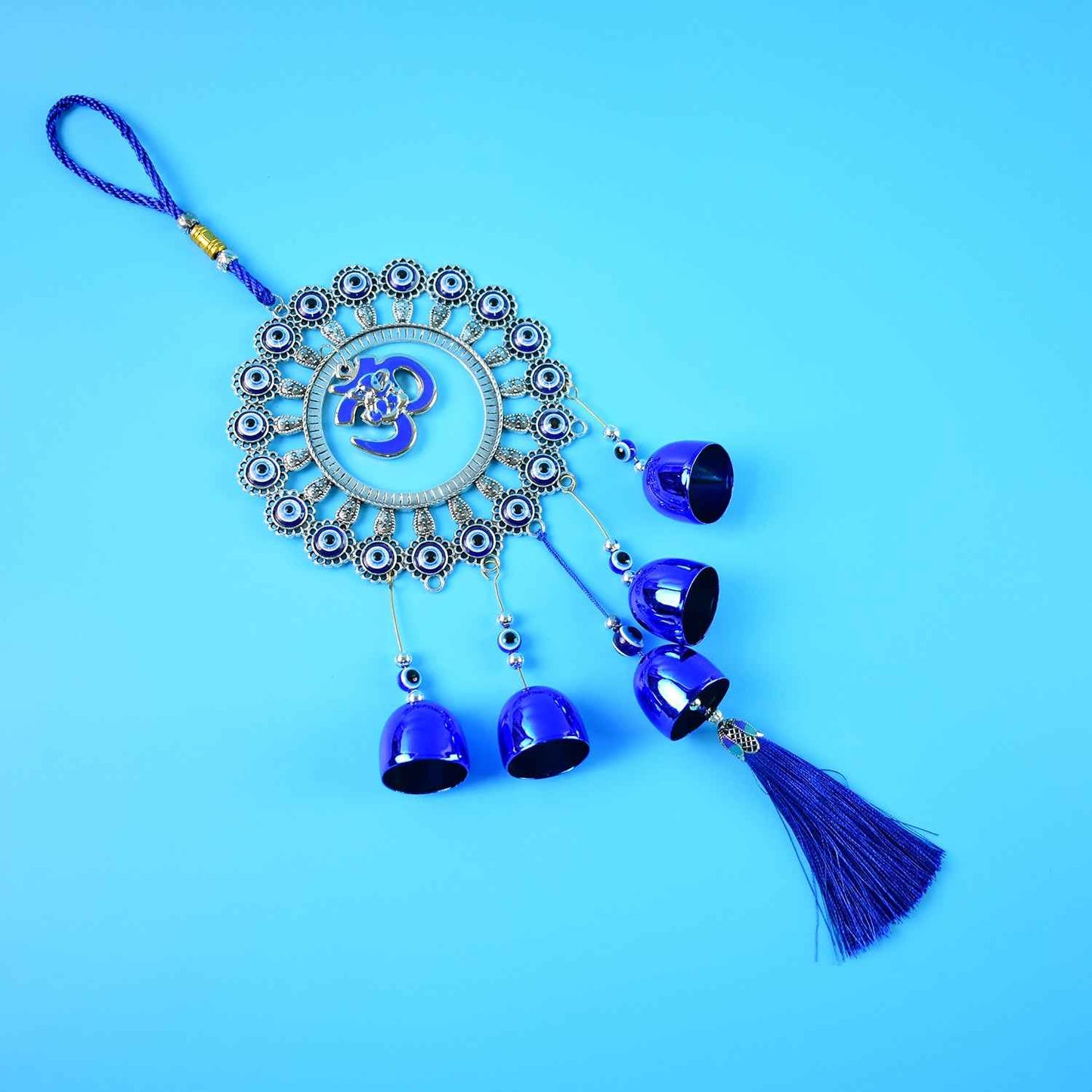 Decorative Om Evil Eye Wind Chime Wall Hanging (1 Pc)