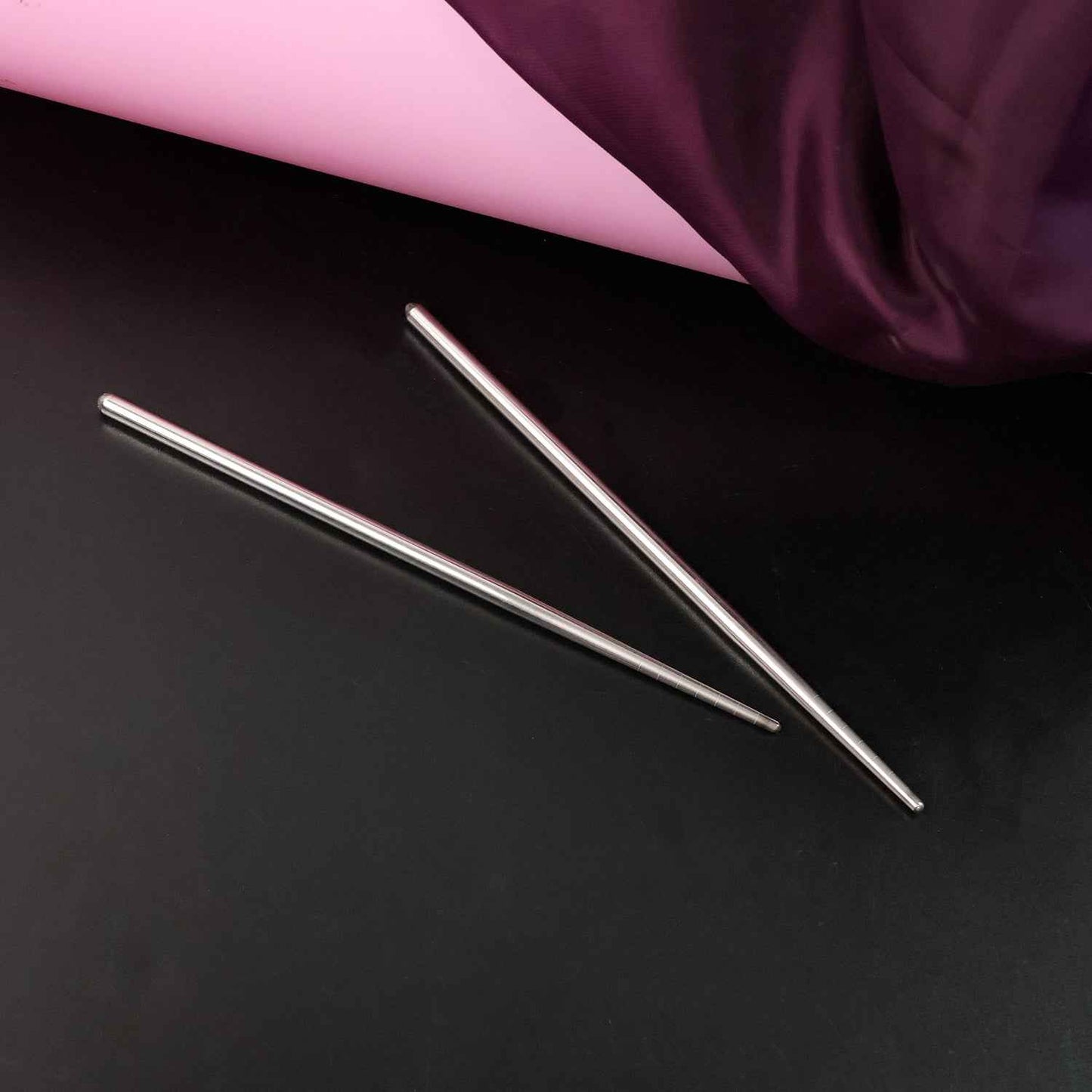 Premium Stainless Steel Reusable Chopsticks (2 Pc)