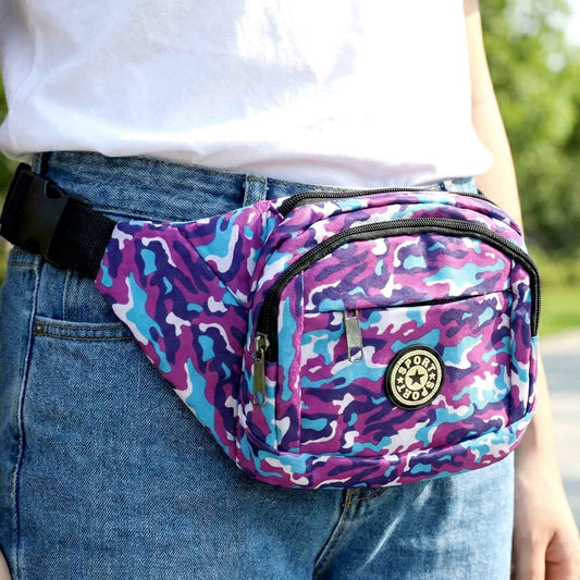 Stylish Camouflage Print Waist Bag (1 Pc)