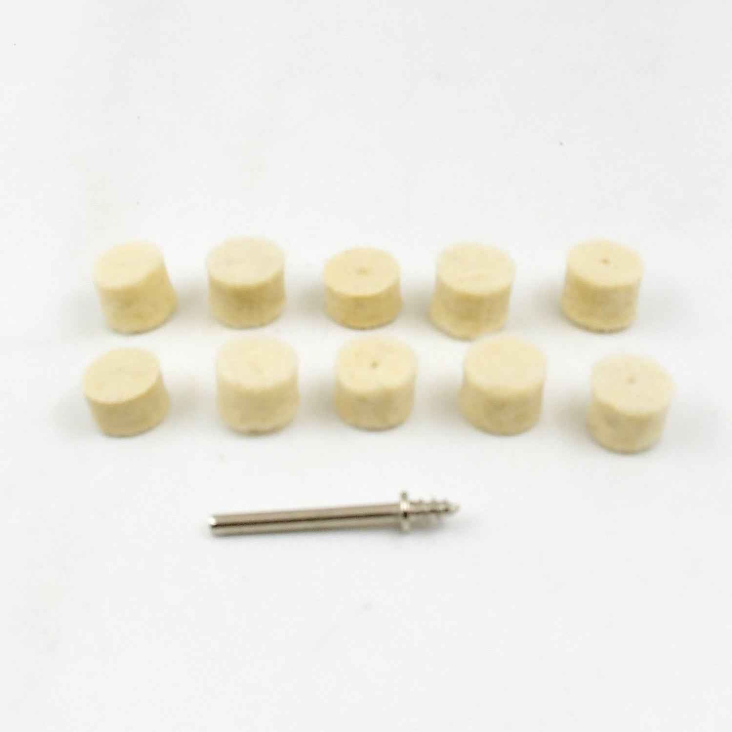 Rotary Tool Accessory Wool Felt Polishing Pad Felt (11 Pcs Set)