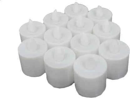 1222a Festival Decorative - Led Tealight Candles  Battery Operated Candle Ideal For Party Wedding Birthday Gifts (12pc)(White)