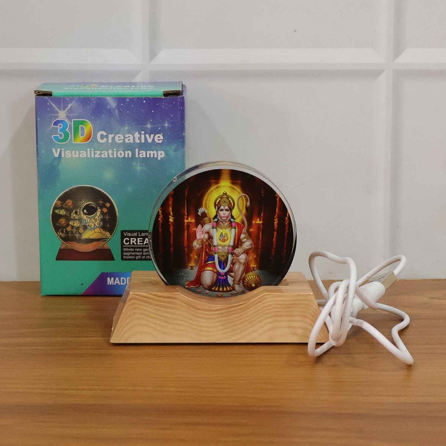 3d Creative Hanuman Ji Acrylic Led Night Lamp (1 Pc)